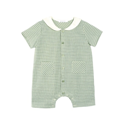 [a.toi baby] Eric Checkered Body Suit Green - 마르마르